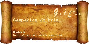 Gasparics Ábris névjegykártya